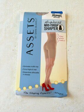 SPANX Assets Nude High Waist Mid Thigh Shapers Size 1 NEW NWT